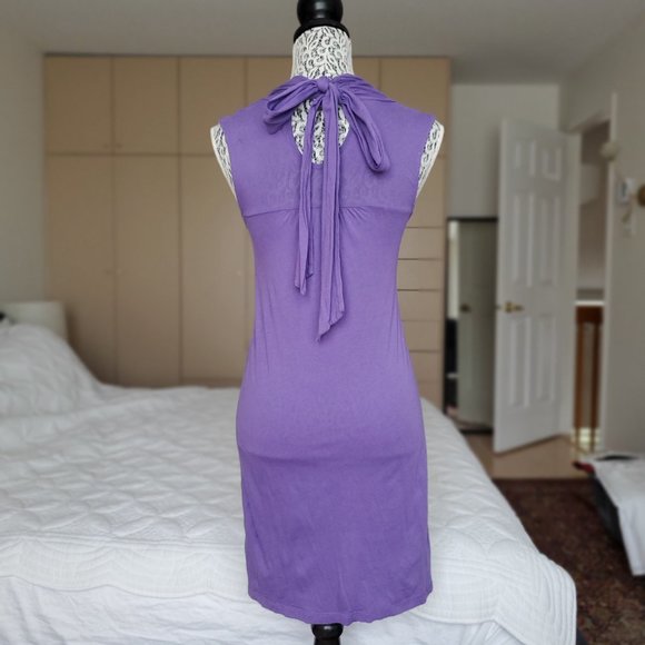 Zara Purple Cowl Neck Sundress - Picture 2 of 5
